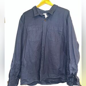 L.L. Bean Dark Blue Traditional Fit Shirt. EUC. Size XXL